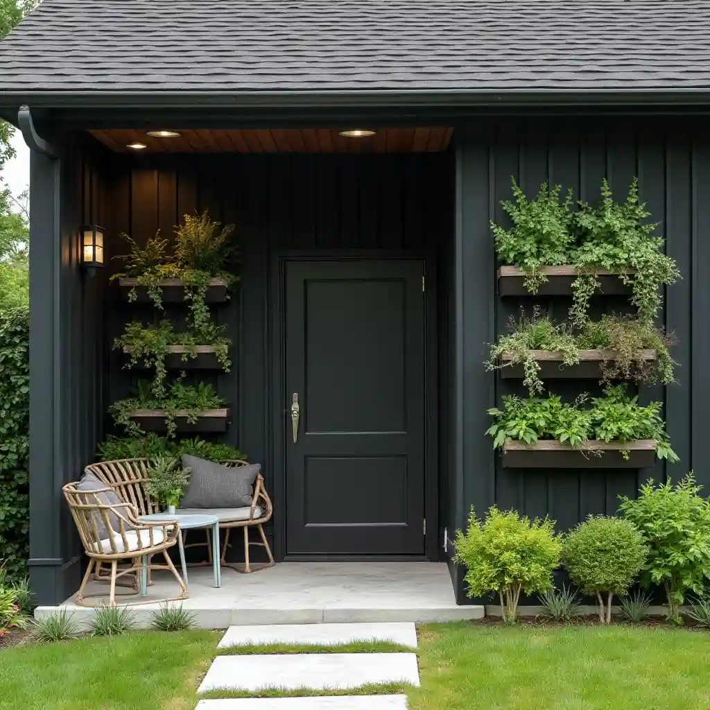 Urban Farmhouse with Vertical Greenery idea 2