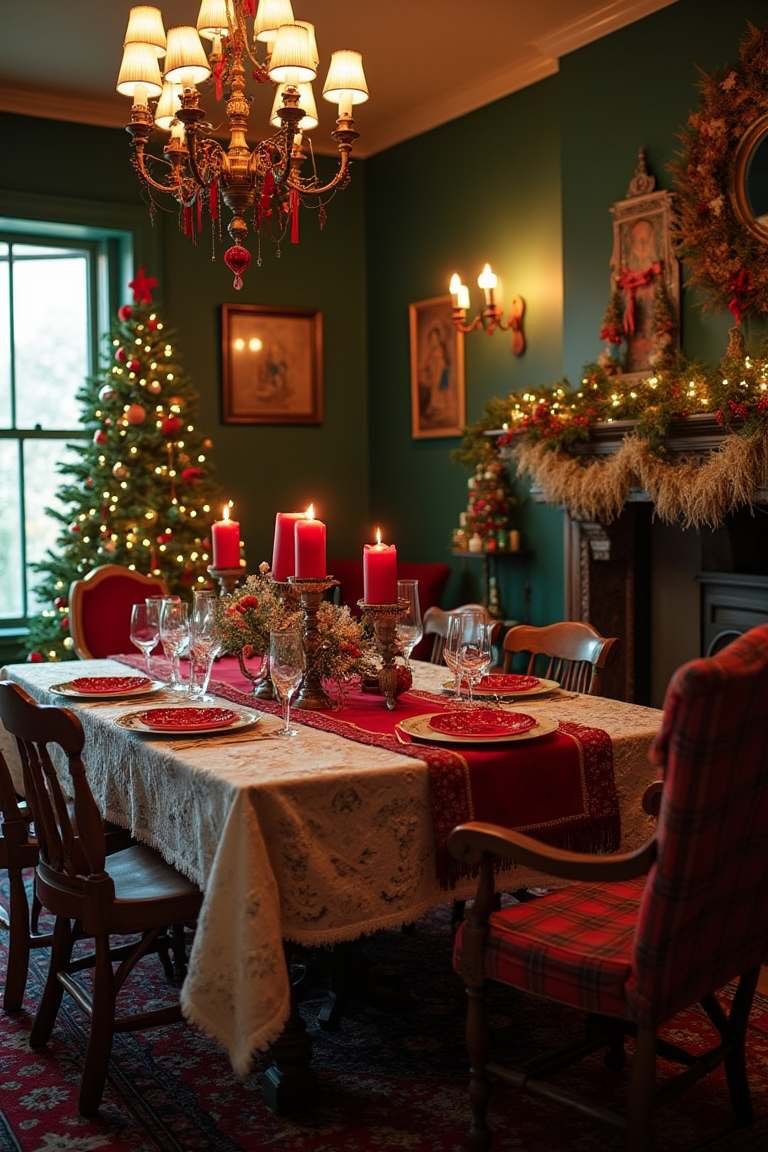 Vintage Christmas - Classic Red and Green with Antique Accents