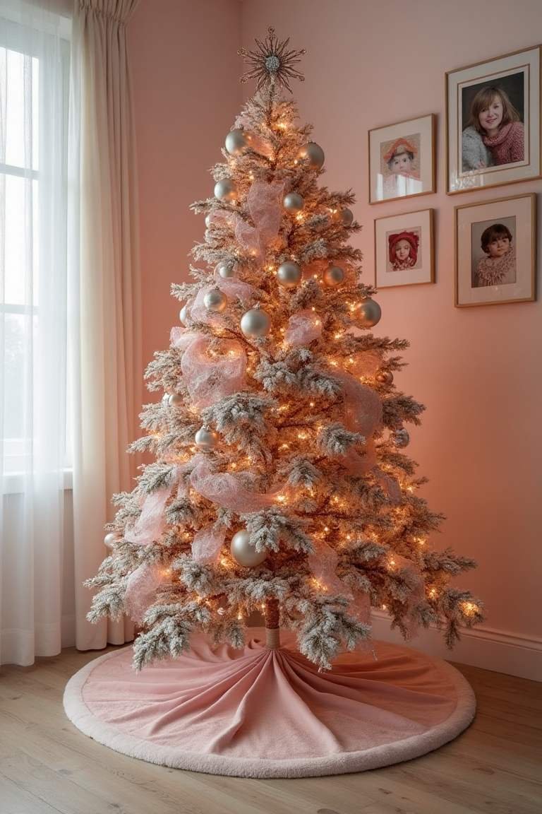 Vintage Glamour - Rose Gold and Blush Christmas Tree