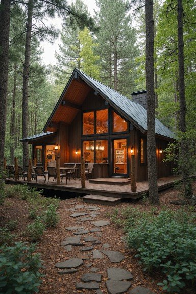 Rustic Forest Cabin – Reclaimed Wood Meets Cozy Earth Tones