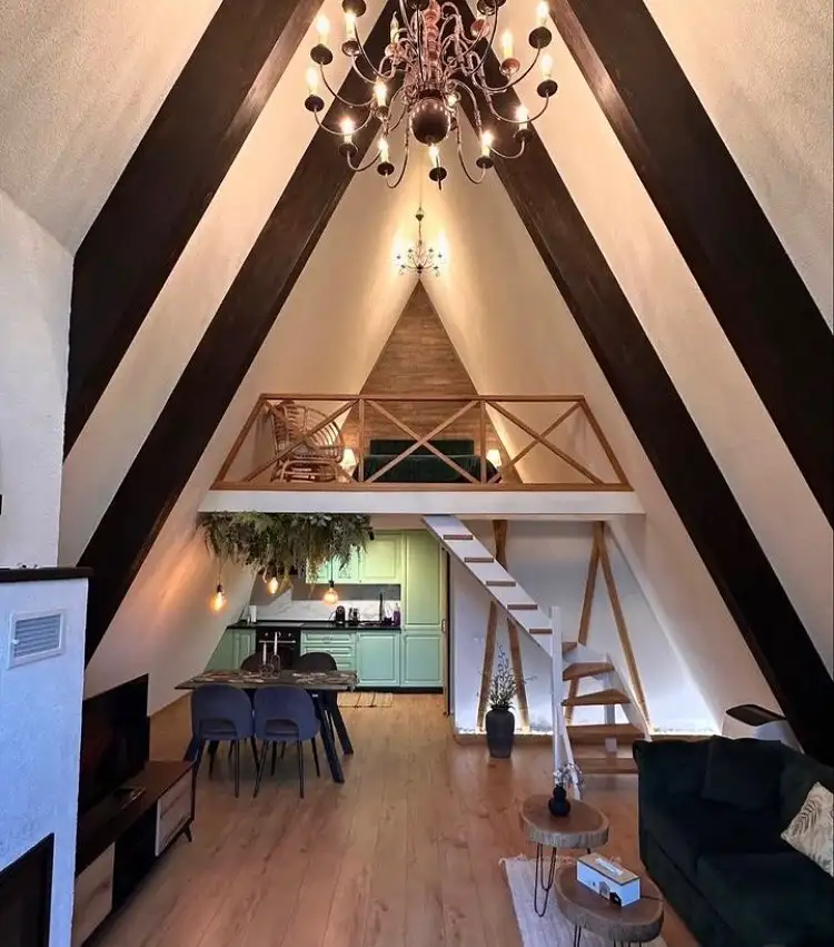 Rustic Glam Loft A-Frame – Elegance in Cozy Heights idea 2