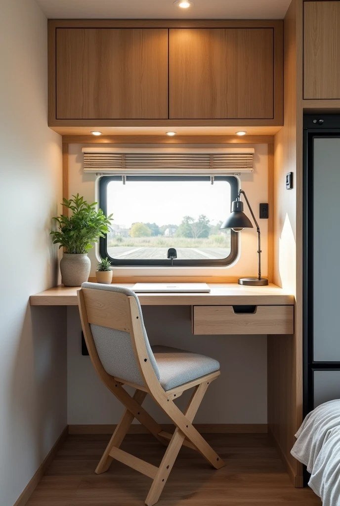 Serene Simplicity-Cozy Natural RV Office