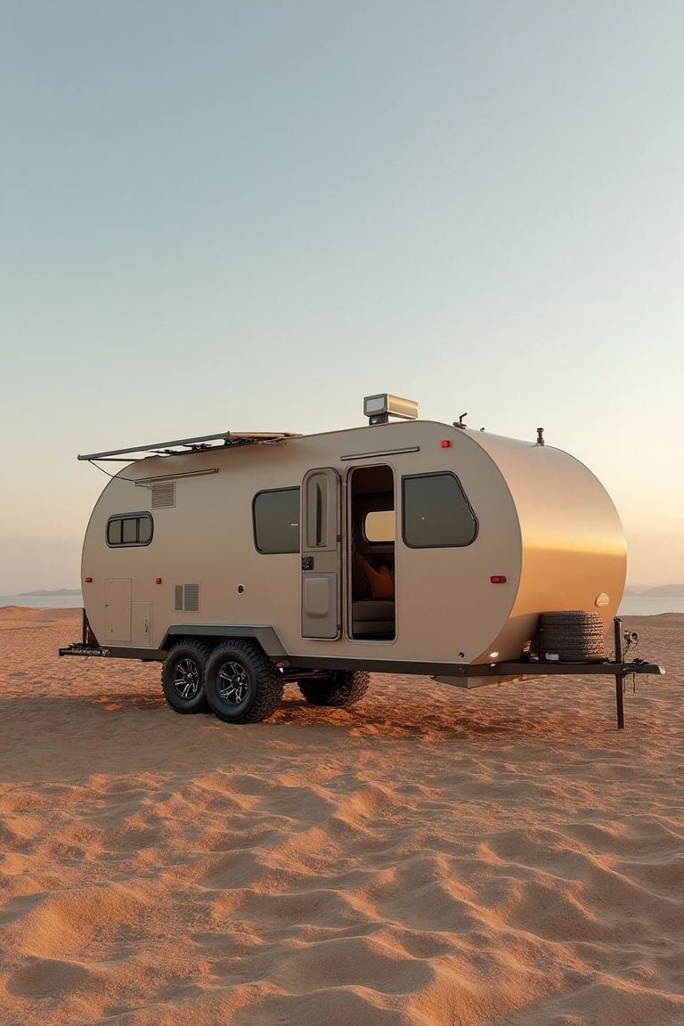 Desert Glow Camper - Off-Road Elegance for Sandy Escapes