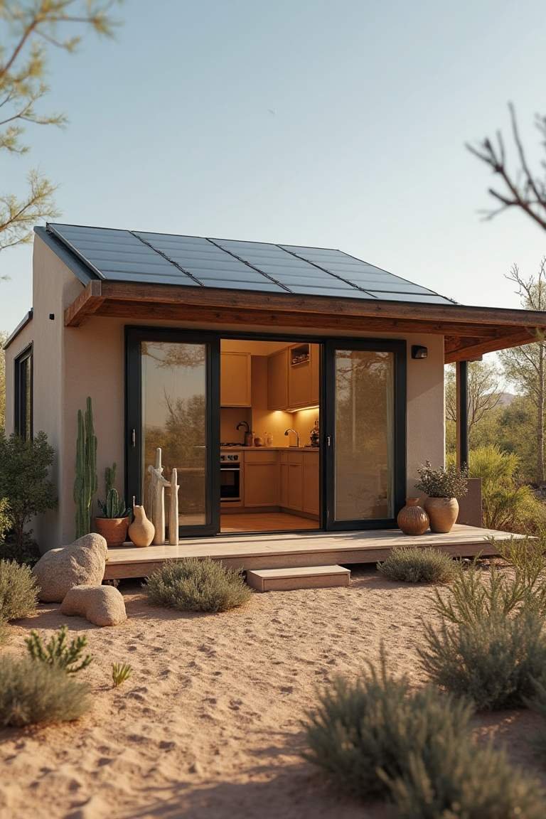 Sandstone Sanctuary: Solar-Powered Desert Tiny Home