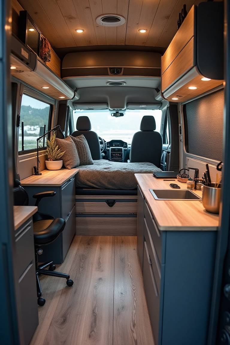 Digital Nomad Oasis – A Functional Camper for Work and Adventure