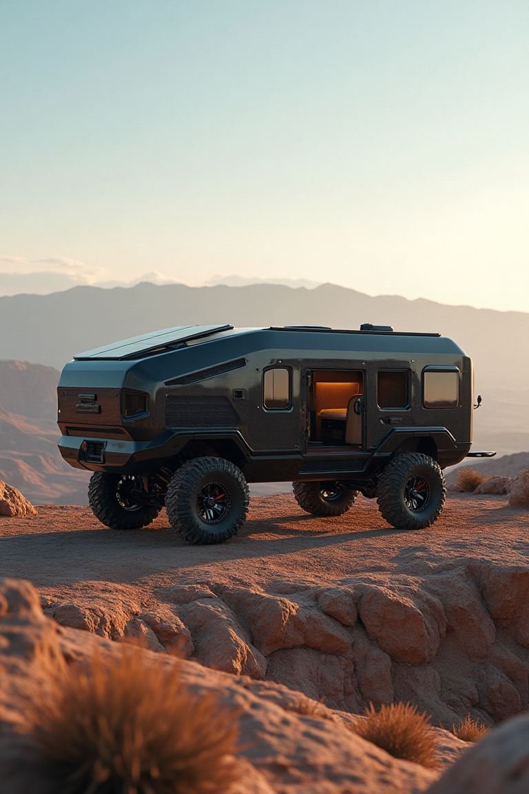 Midnight Armor Off-Road Camper - High-Tech Luxury in the Wild