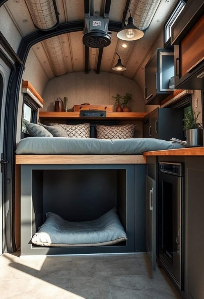 Industrial Chic RV – Urban Edge with a Pet-Friendly Feature