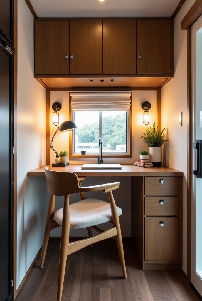 Retro Revival-Mid-Century Modern RV Office