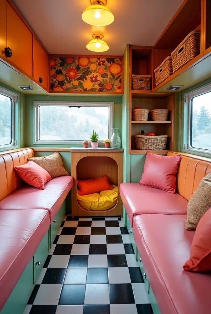 Vibrant Retro Retreat – A Playful RV with a Pet-Friendly Twist
