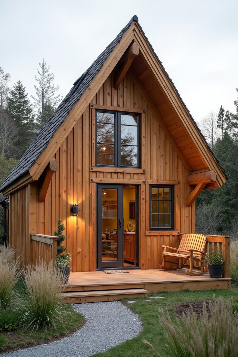 Amber Glow Cottage – Scandinavian Tiny Home with Inviting Warmth