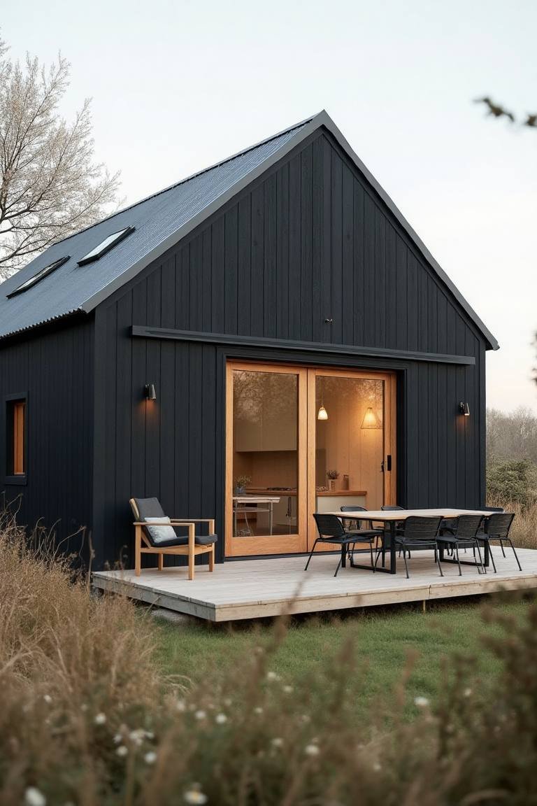 Midnight Barn Escape – Scandinavian Minimalist Tiny Home