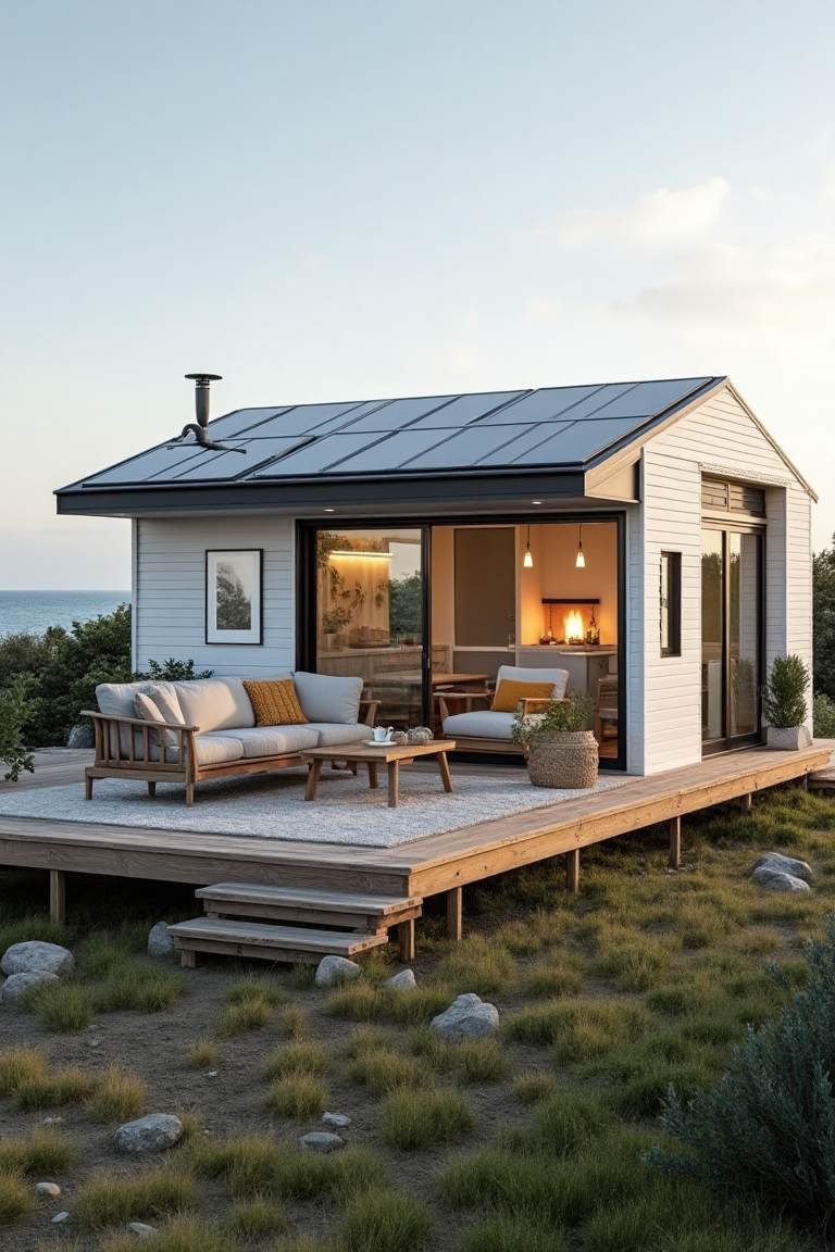 Ocean Escape: Solar-Powered Coastal Tiny Home