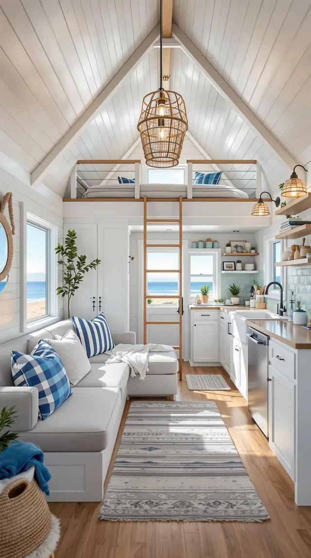 Coastal Beach Tiny House Interior