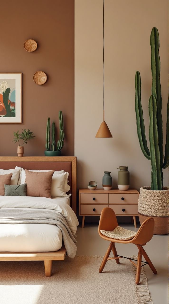 Desert Modern Oasis Bedroom – A Calm and Earthy Retreat
