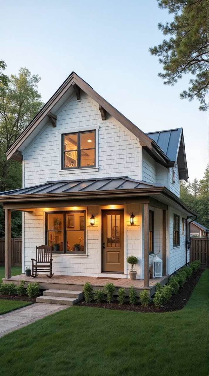 Charming Farmhouse Tiny Home: Classic Country Living in a Compact Space