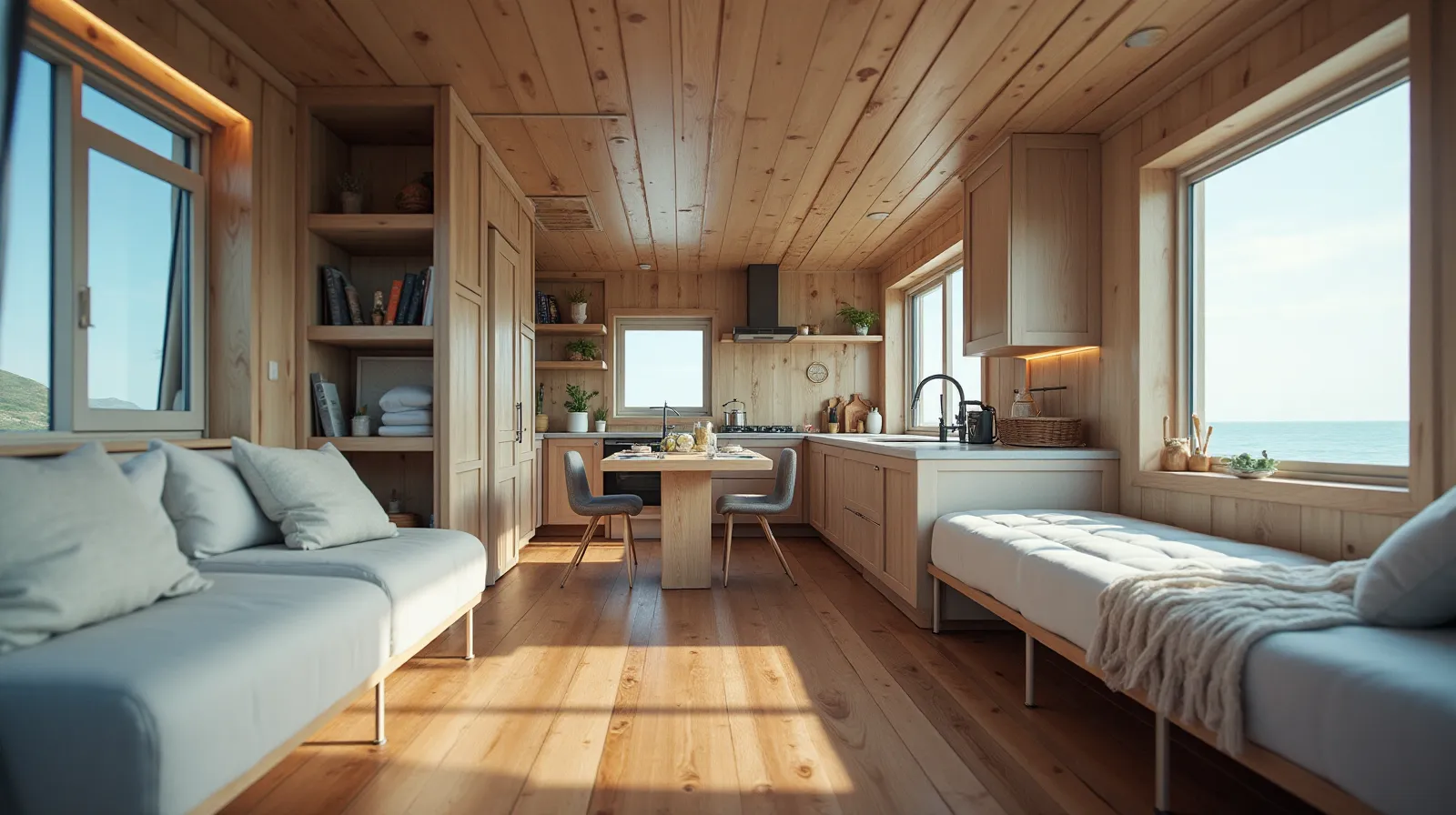 Floating Container House interior