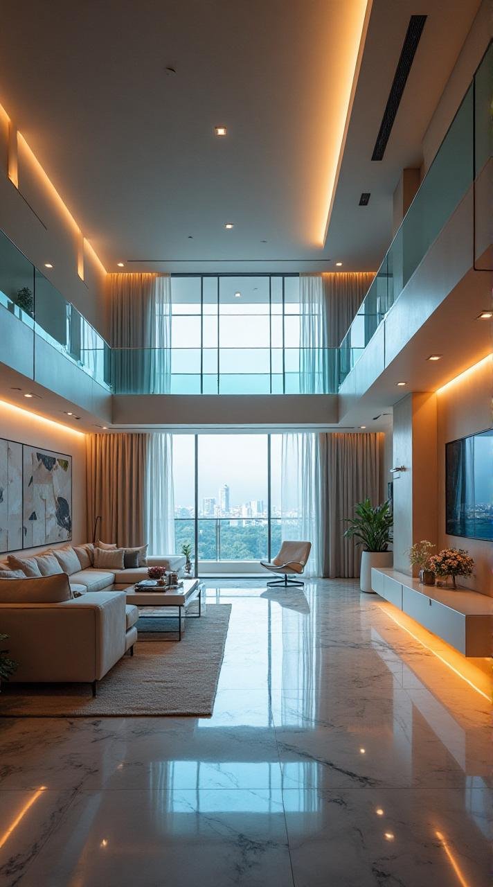 Futuristic Smart Home - Sleek and High-Tech Interior