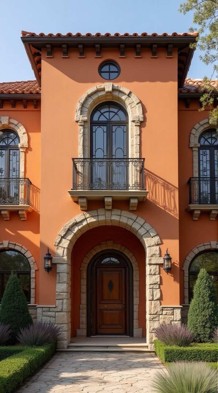 Mediterranean Villa Elegance - Warm Terracotta and Timeless Arches