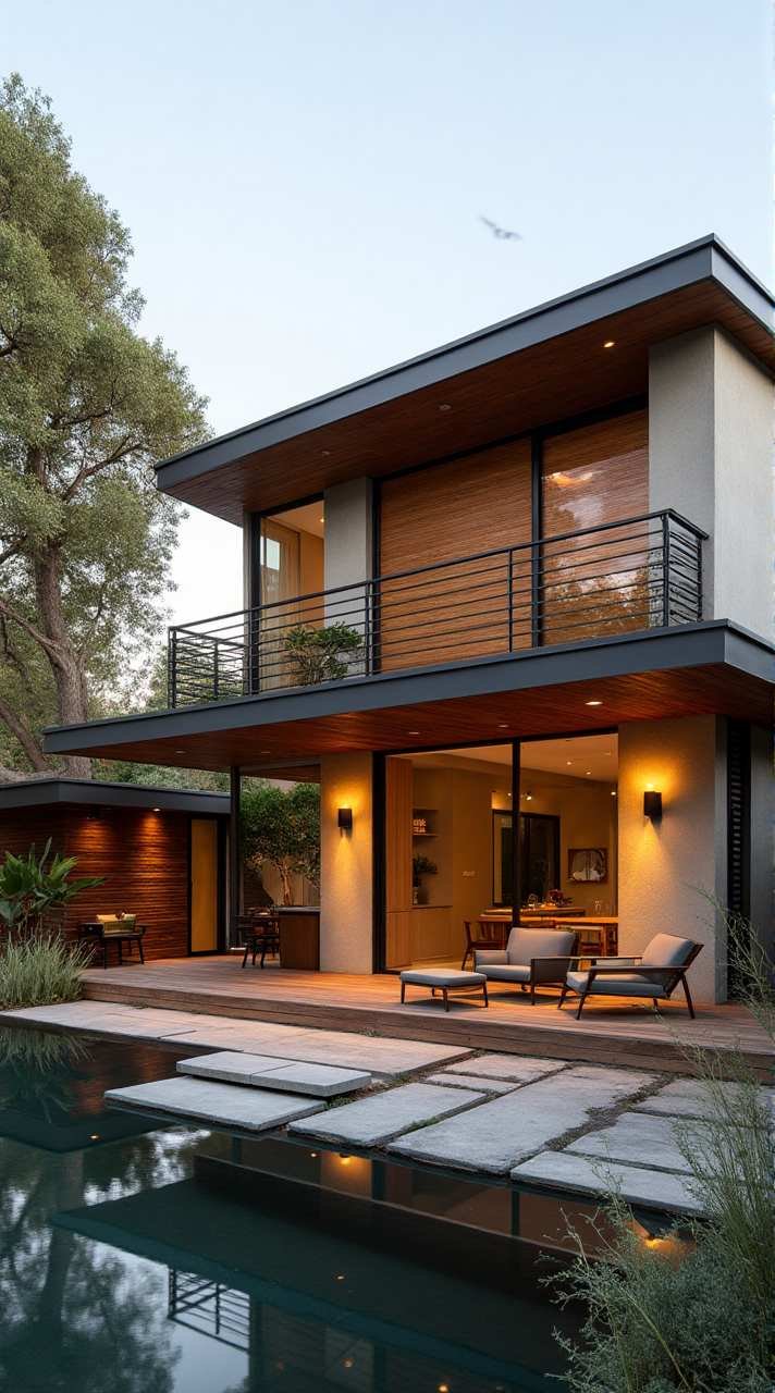 Mid-Century Modern Poolside Retreat