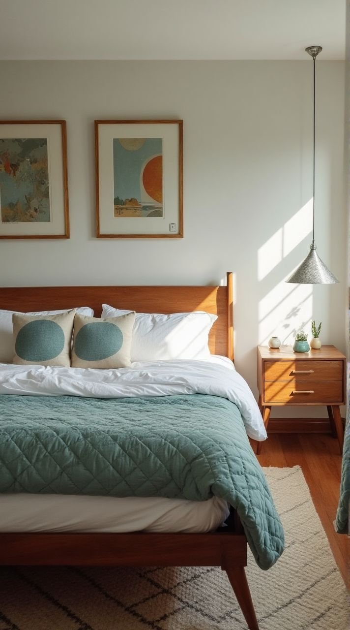 Mid-Century Modern Bedroom – A Timeless and Tranquil Escape