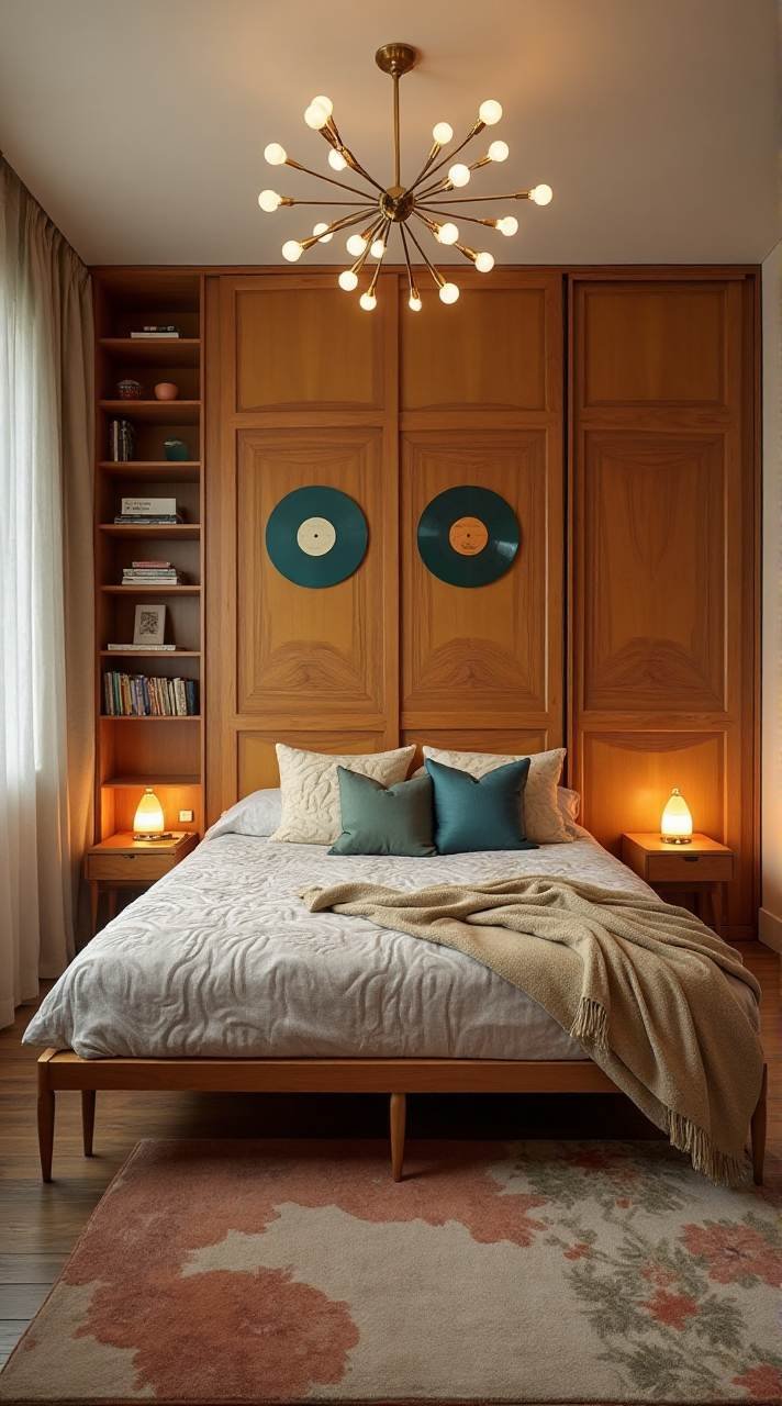 Retro Harmony Bedroom - Mid-Century Modern Charm with a Contemporary Twist