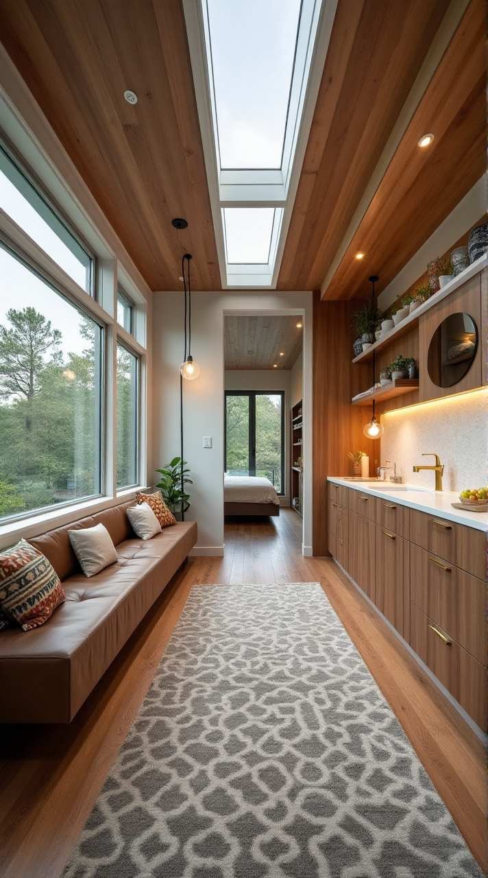 Mid-Century Modern Tiny House Interior