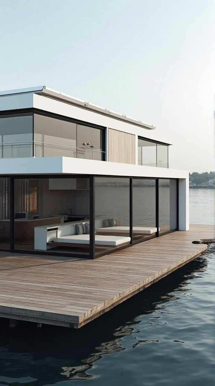 Modern Minimalist Floating Retreat – Where Serenity Meets Sophistication