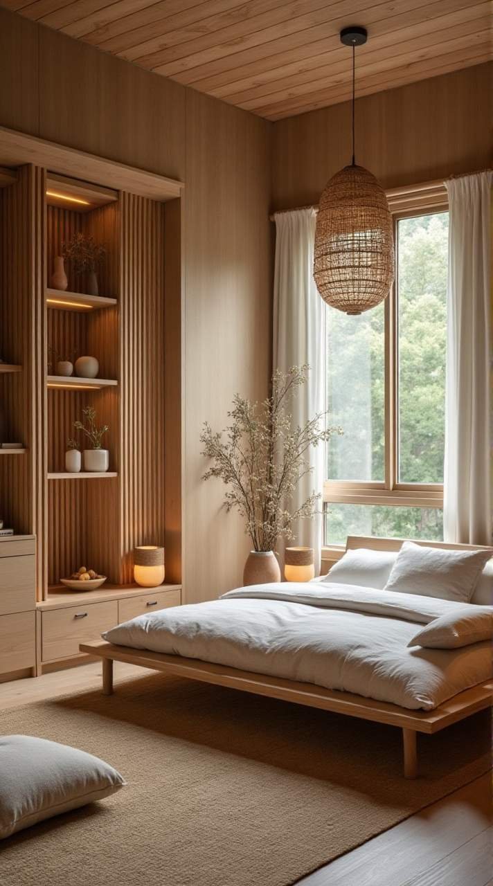 Nature-Focused Japandi Sanctuary – Where Minimalism Meets Earthy Warmth