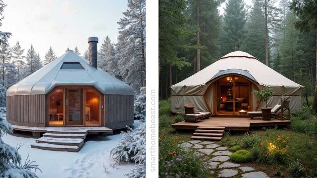 15+ Off-Grid Yurts Cabin Homes Design Ideas you will want to copy! - Off Grid Luxury Apartment Yurt Style Homes