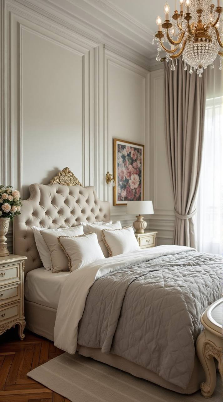 Parisian Elegance Bedroom – A Timeless Haven of Sophistication