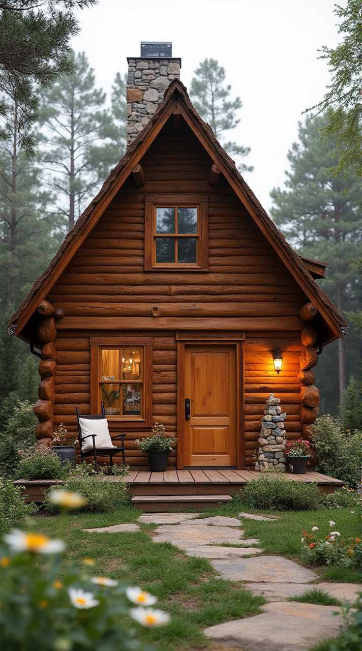 Timeless Comfort: Rustic Cabin Tiny House