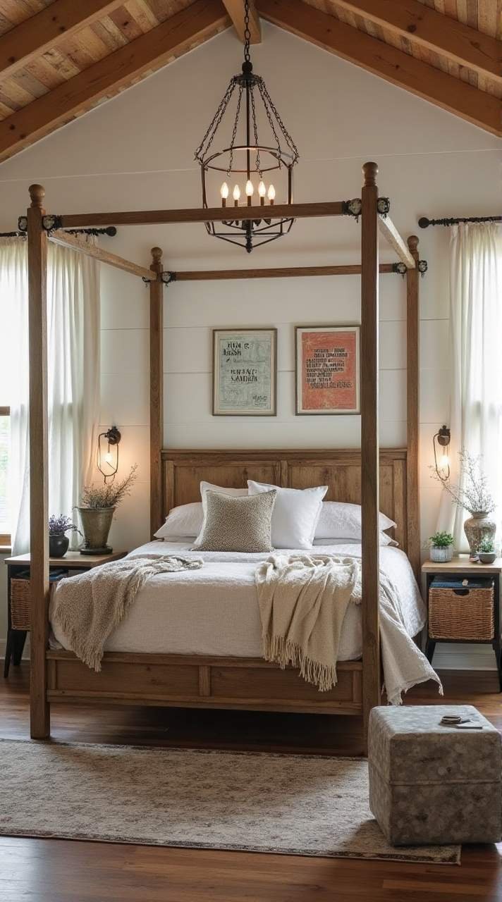 Timeless Charm: Rustic Farmhouse Bedroom Retreat