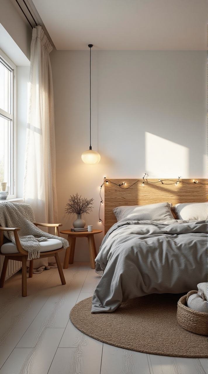 Hygge Haven – A Scandinavian Bedroom with Cozy Layers