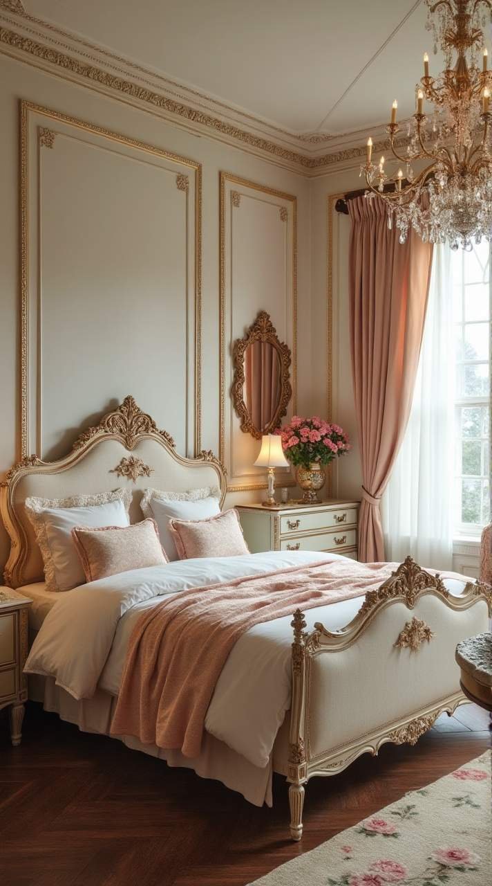 Vintage Glamour Bedroom – A Luxurious Nostalgic Escape