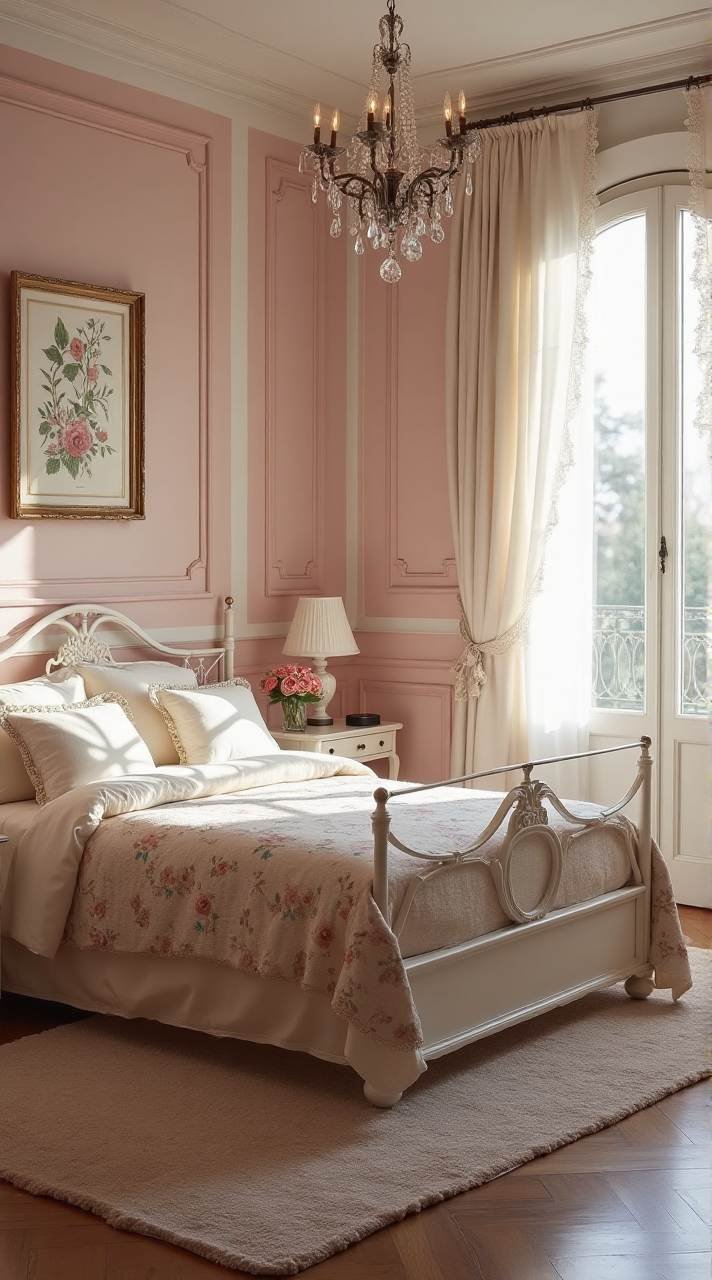 Timeless Elegance: Vintage Parisian Bedroom Retreat