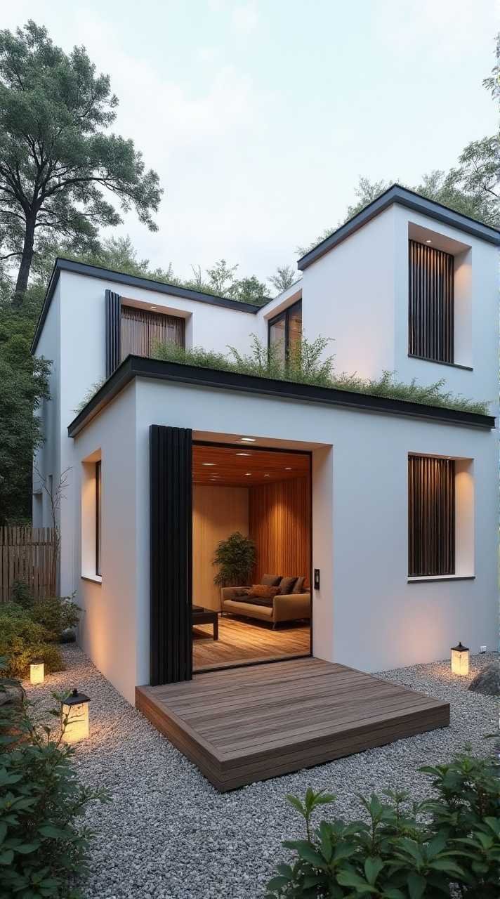 Zen Minimalist Modular Sanctuary: A Harmony of Nature and Design
