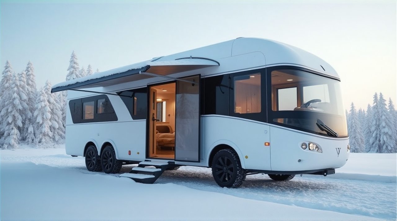 Nordic Haven on Wheels – A Modern Scandinavian Winter RV