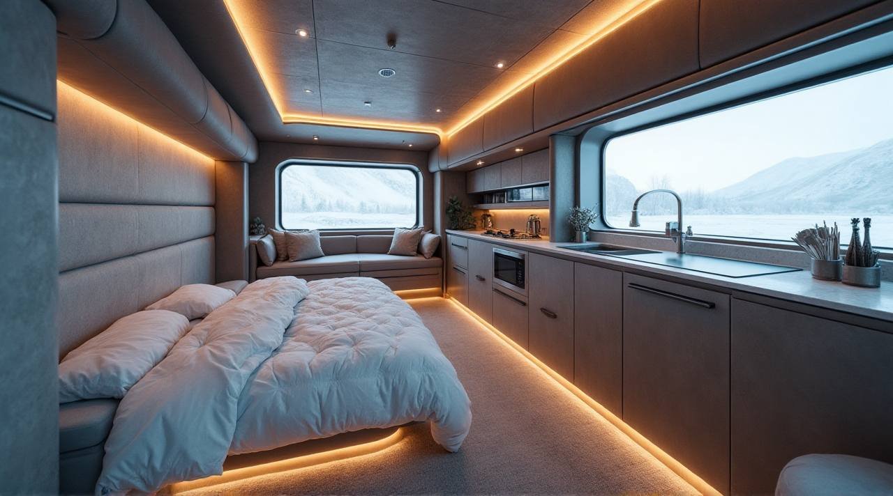 Arctic Nomad – Futuristic Winter Living RV interior