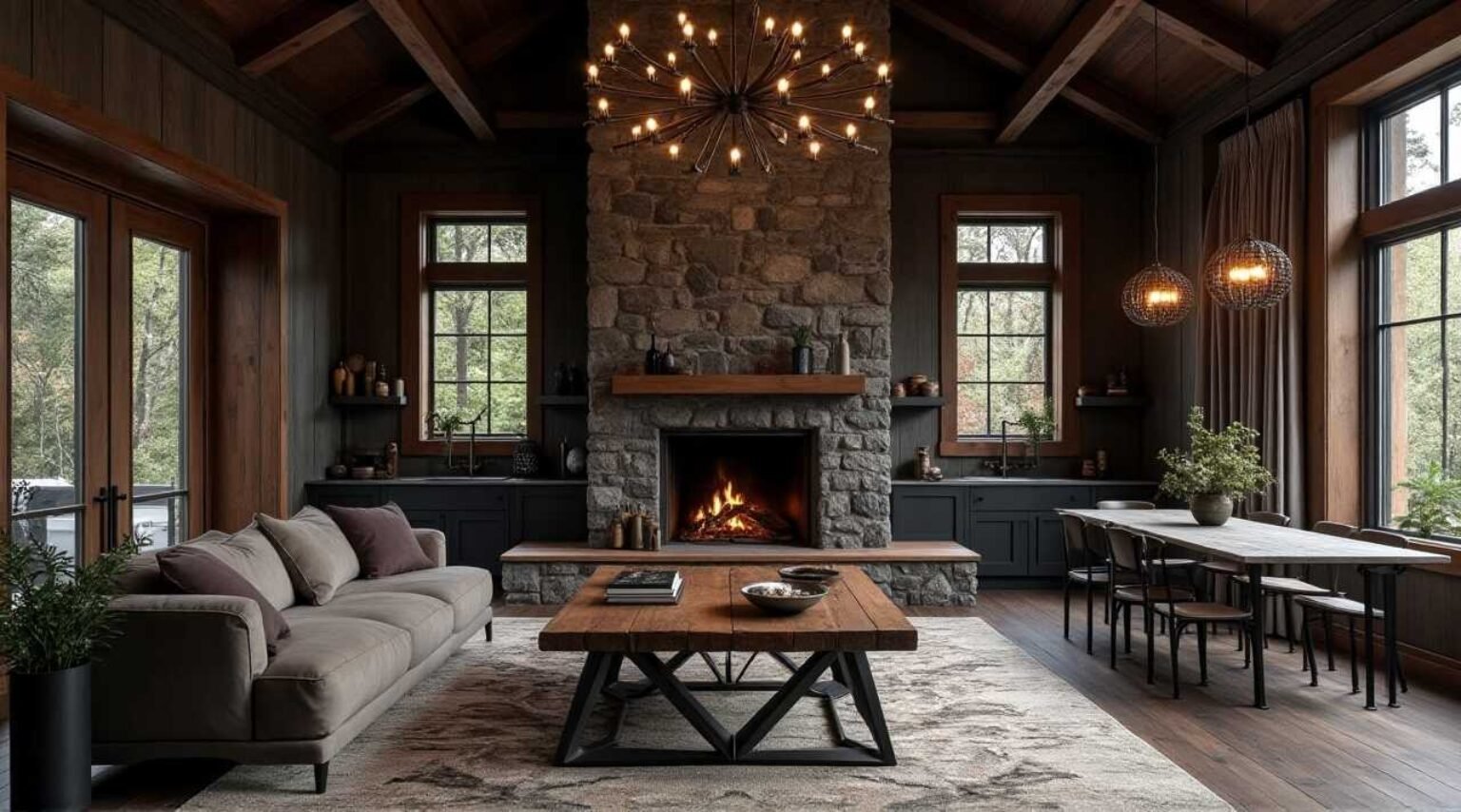 Stunning Tiny Luxury Industrial Style Home Design Inspiration image