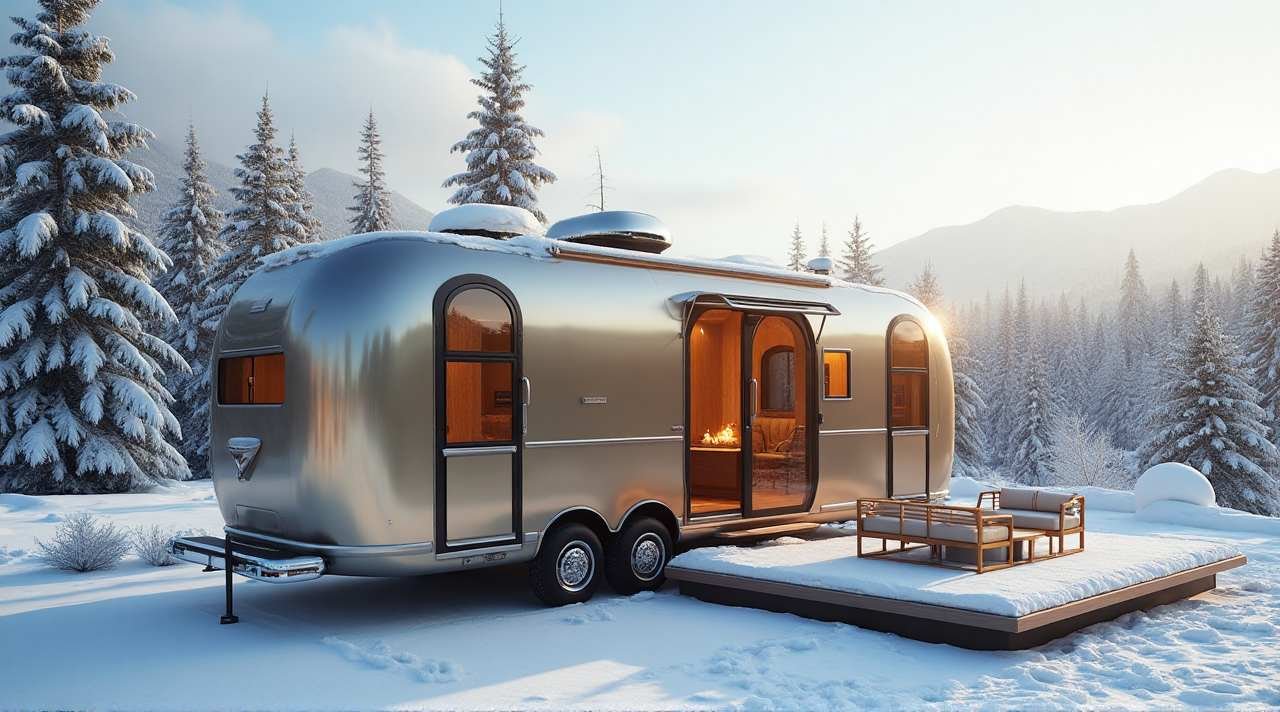 Silver Serenity – A Luxury Winter RV for Elegant Escapes