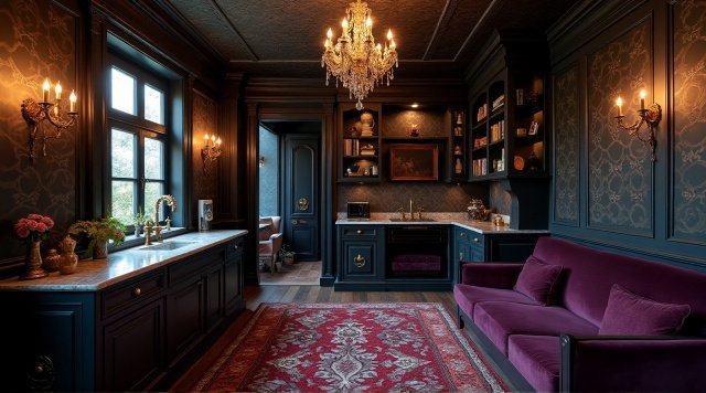 Gothic Victorian - Dark & Elegant Compact Home interior
