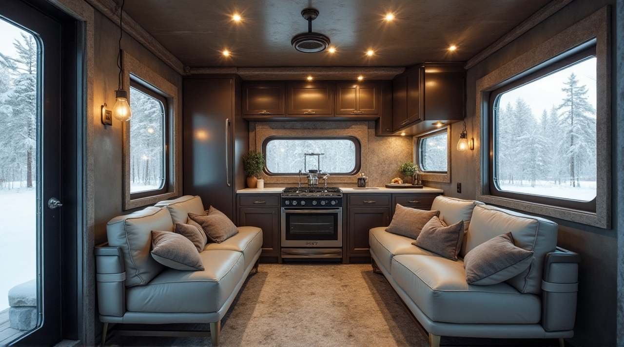 Industrial Ice Fortress – Urban Loft RV for Winter interior