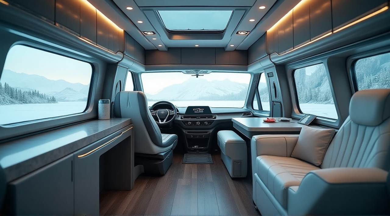 Nomadic Glacier – Arctic-Inspired High-Tech RV interior