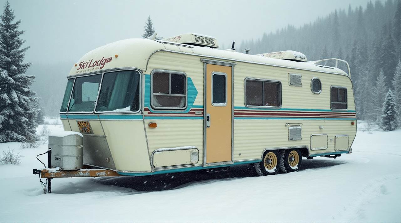 Retro Ski Lodge RV – Vintage Winter Living on the Road