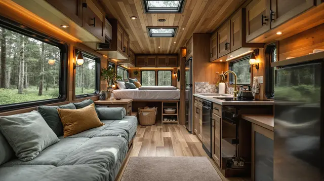 The Forest Nomad - Woodland Retreat RV Interior