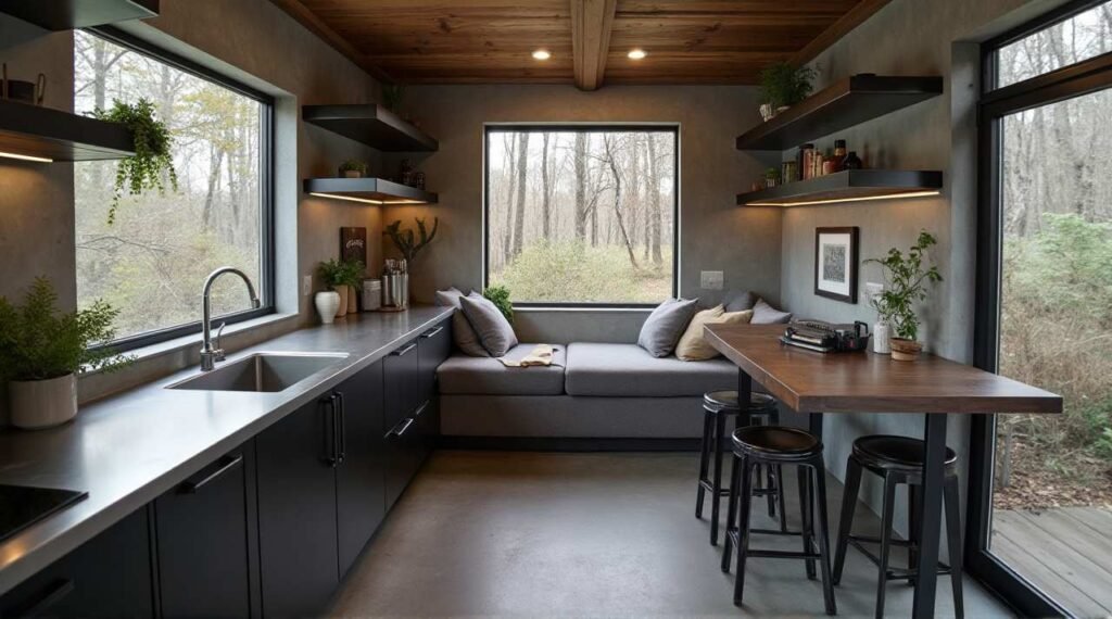 View of 15 Epic Industrial Chic Tiny Homes: Raw Materials Meets Luxury Living