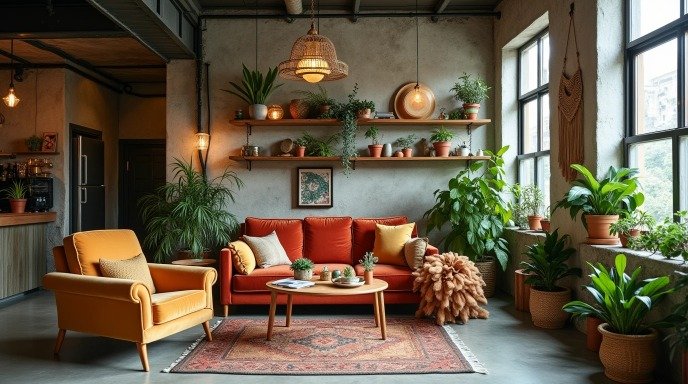 Urban Jungle Loft interior