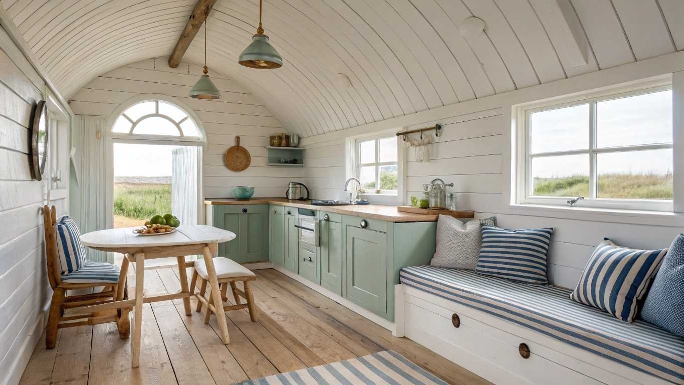 Coastal Driftwood Cottage interior