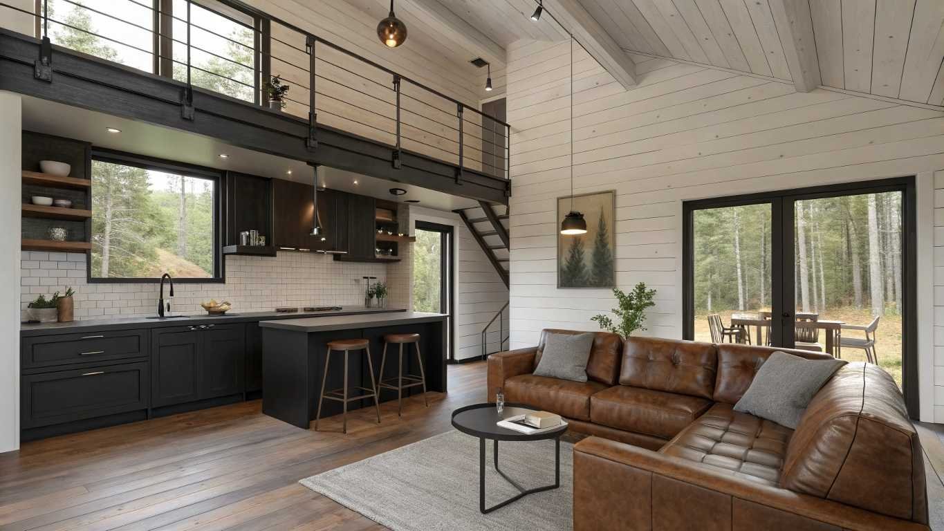 Industrial Modern Cabin interior