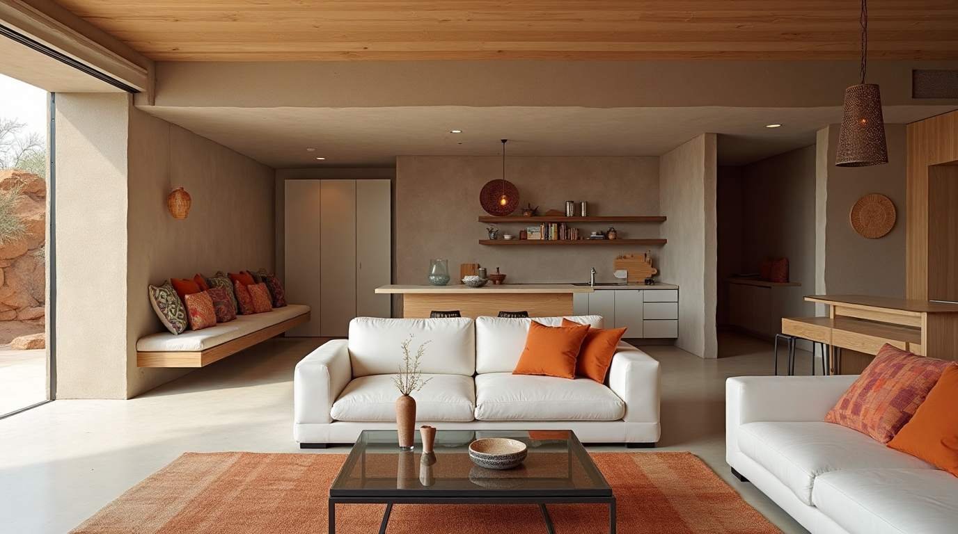 Modern Desert Escape - Sleek and Earthy Living interior